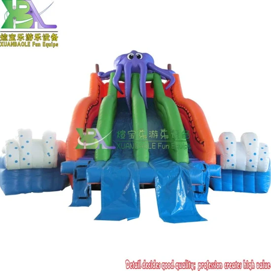 Mehrspurige aufblasbare Rutsche Gebrauchte aufblasbare Wasserrutsche Aufblasbare Schwimmbad-Kinderrutsche